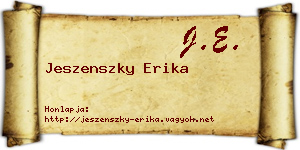 Jeszenszky Erika névjegykártya