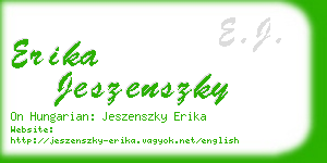 erika jeszenszky business card